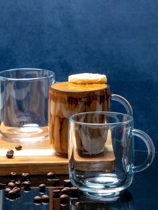 Paşabahçe Iconic 55192 - Theeglazen met Oor - set van 6 - 245 ml - Glas