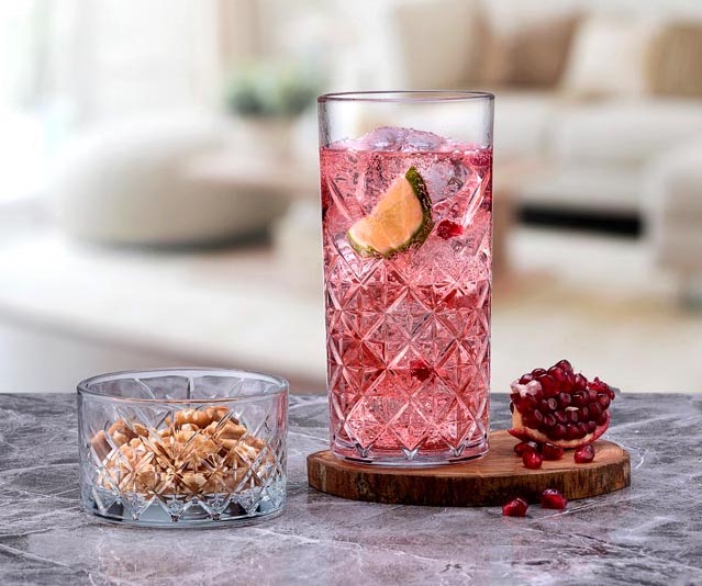 Paşabahçe Timeless 52800 - Longdrinkglazen - Glas - Set van 4 - 450 ml