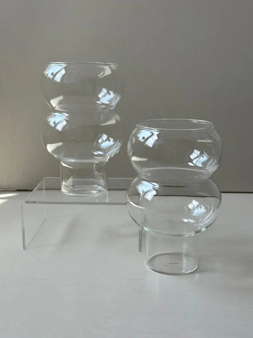 Ekselans - Bubble Wavy Longdrinkglas - Set van 2 - 535 ml