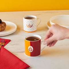 Karaca Galatasaray - Porseleinen Bekers – 2-Delige Set – 230 ml – Officieel Gelicentieerde GS Collectie